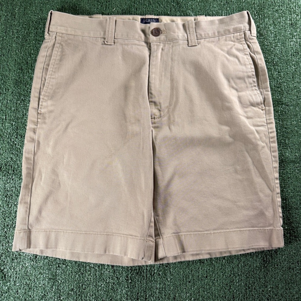 J.Crew Flex Gramercy Shorts Mens 31 Tan Excellent‎ Chino H5020 Stretch Khaki